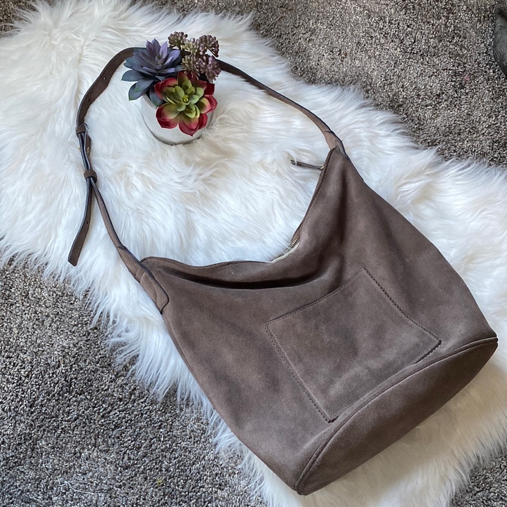 Anthropology Miss Albright Suede Bucket Bag